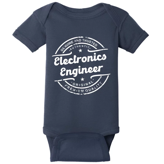 Electronics Engineer Vintage Stamp Retro Baby Bodysuit