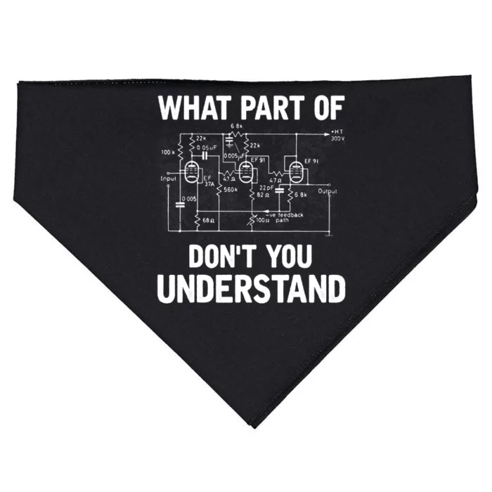 Electrical Engineer What Part Of Don't You Understand Gift TShirt USA-Made Doggie Bandana