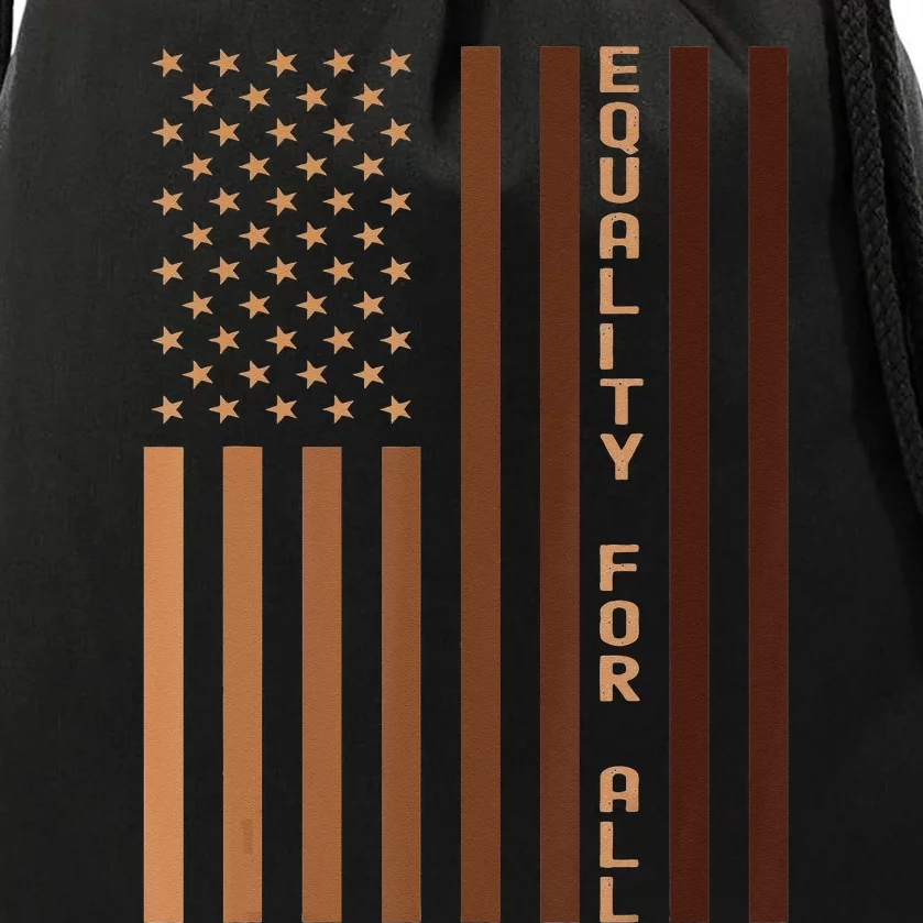 Equality For All Black History Month  Pride Drawstring Bag