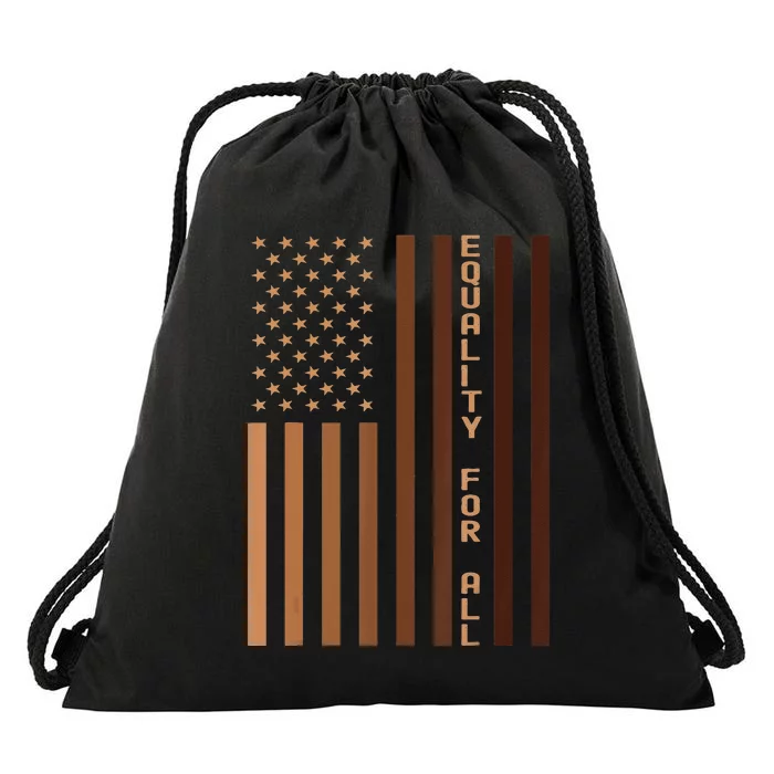 Equality For All Black History Month  Pride Drawstring Bag