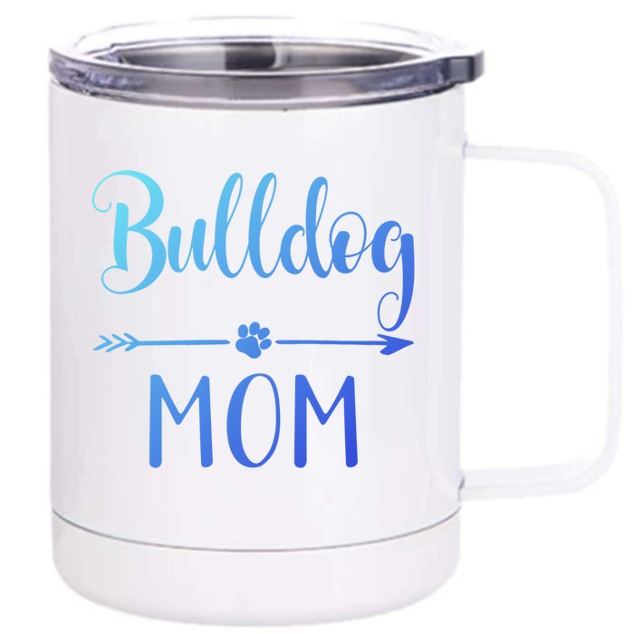 English French American Bulldog Mom Gift Front & Back 12oz Stainless Steel Tumbler Cup