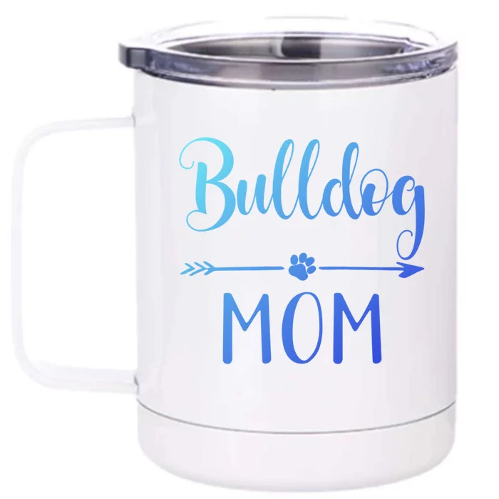 English French American Bulldog Mom Gift Front & Back 12oz Stainless Steel Tumbler Cup