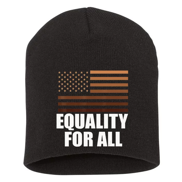 Equality For All Black History Month  Pride Short Acrylic Beanie