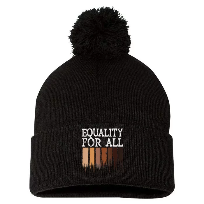 Equality For All Black History Month Pride Pom Pom 12in Knit Beanie