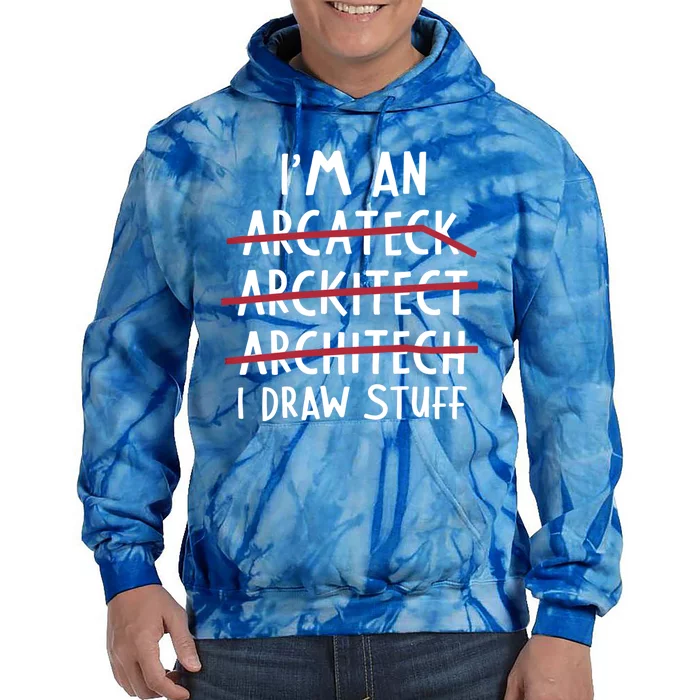 Engineer Funny Arcitect Dad Humor Cool Gift Tie Dye Hoodie