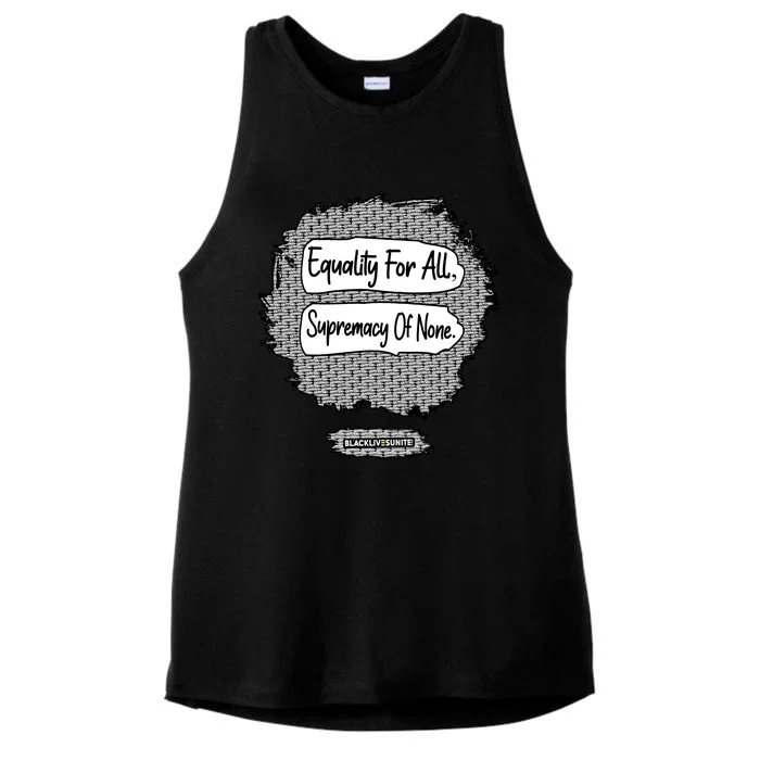 Equality For All Supremacy Of None Ladies Tri-Blend Wicking Tank