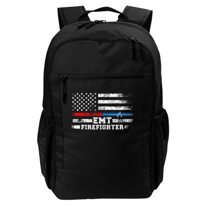 Emt Firefighter American Flag Proud Firefighter Emt Daily Commute Backpack