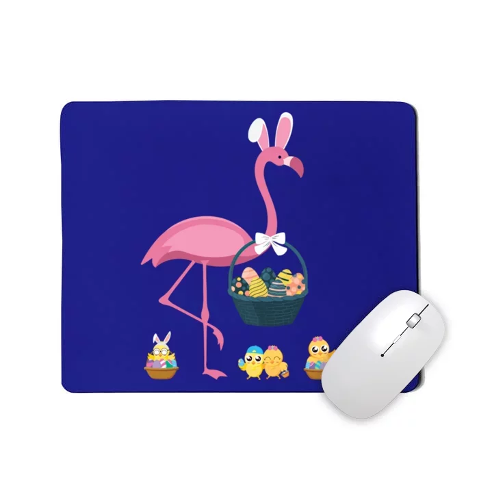 Easter Flamingo Basket Stuffer Rabbit Wading Bird Design Gift Mousepad