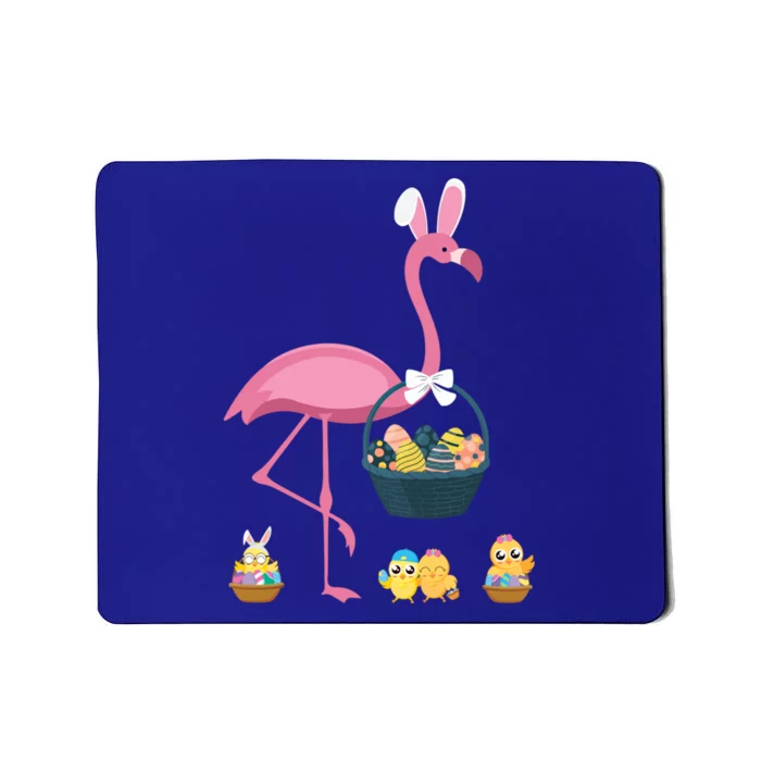 Easter Flamingo Basket Stuffer Rabbit Wading Bird Design Gift Mousepad