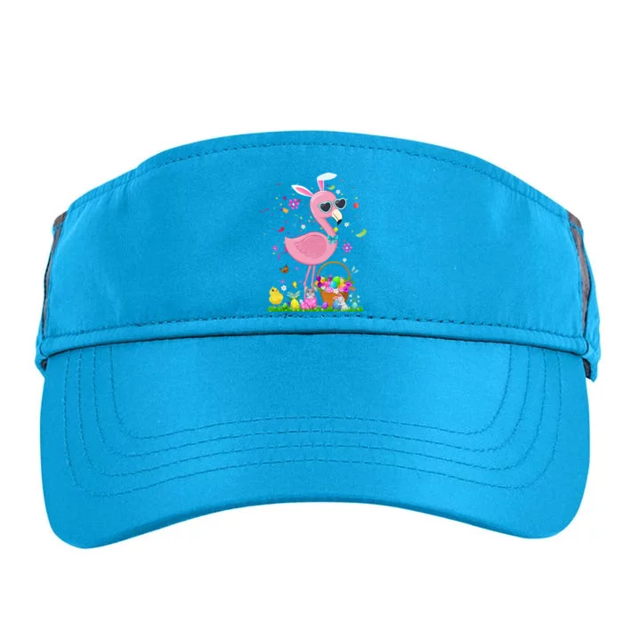 Easter Flamingo Bunny Ears With Easter Basket 2021 Gift Adult Drive Performance Visor