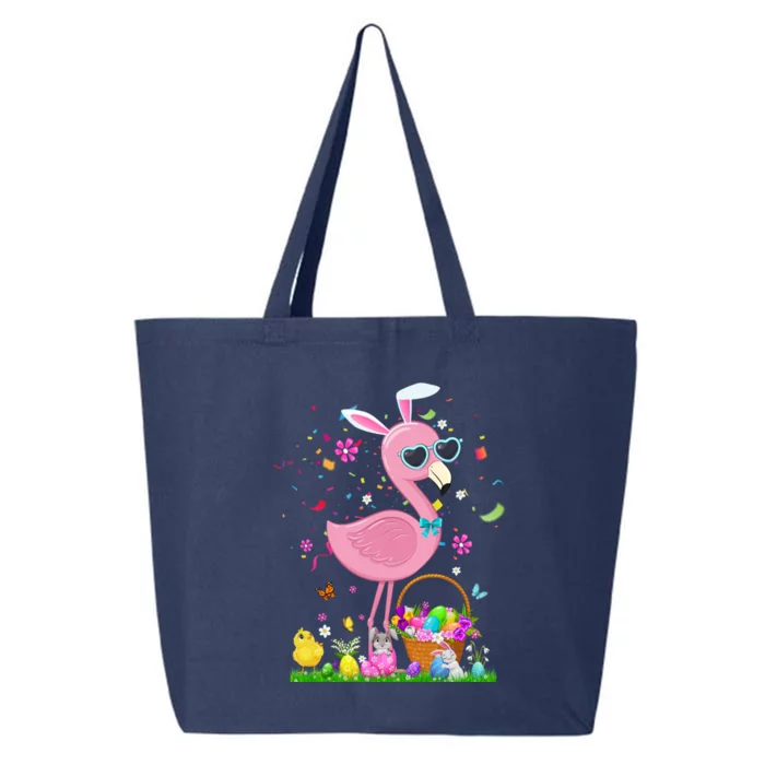 Easter Flamingo Bunny Ears With Easter Basket 2021 Gift 25L Jumbo Tote