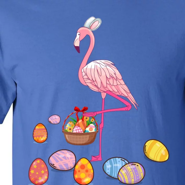 Easter Flamingo Bunny Lovers Egg Basket Funny Easter Gift Tall T-Shirt