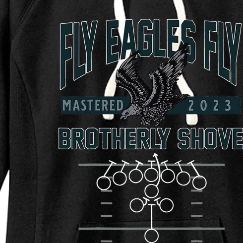 Ea.Gles F.Ly Brotherly Shove Women's Fleece Hoodie