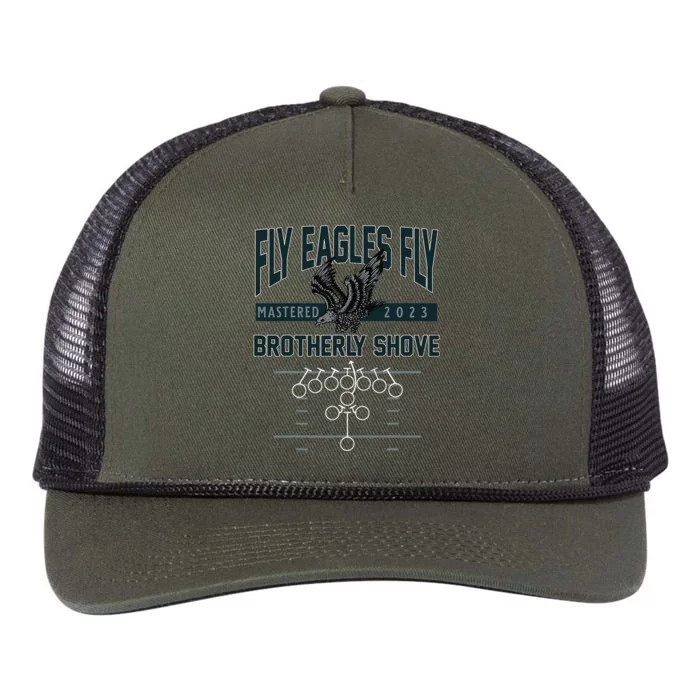 Ea.Gles F.Ly Brotherly Shove Retro Rope Trucker Hat Cap