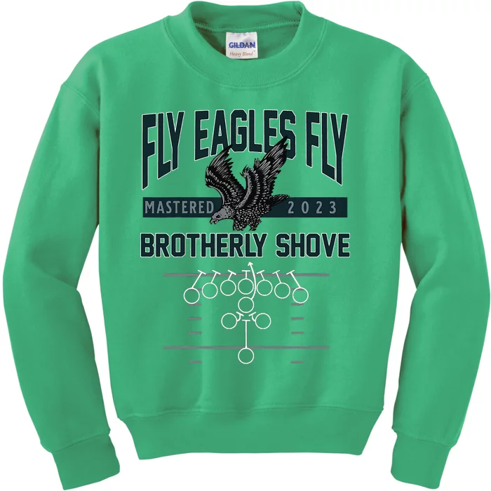 Ea.Gles F.Ly Brotherly Shove Kids Sweatshirt