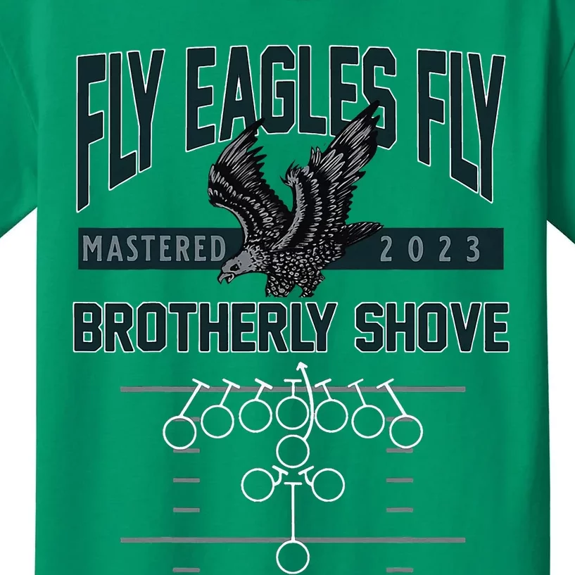 Ea.Gles F.Ly Brotherly Shove Kids T-Shirt