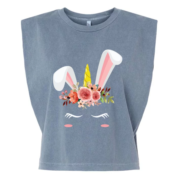 Easter Floral Bunny Great Gift Unicorn Egg Hunting Palm Sunday Great Gift Garment-Dyed Women's Muscle Tee