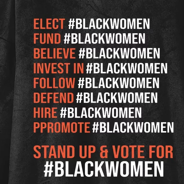 Elect Fund Believe Invest In Follow Defend Black Women Hooded Wearable Blanket