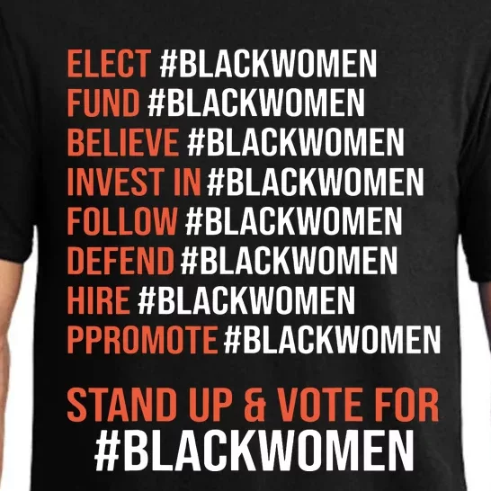 Elect Fund Believe Invest In Follow Defend Black Women Pajama Set