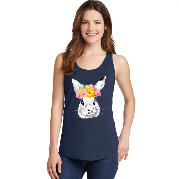 Easter Female Bunny Holiday Ladies Essential Tank