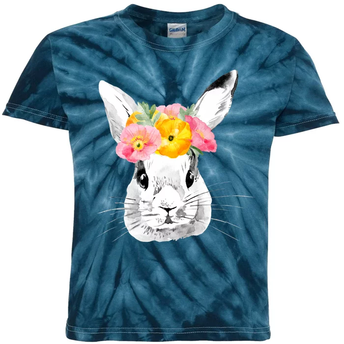 Easter Female Bunny Holiday Kids Tie-Dye T-Shirt