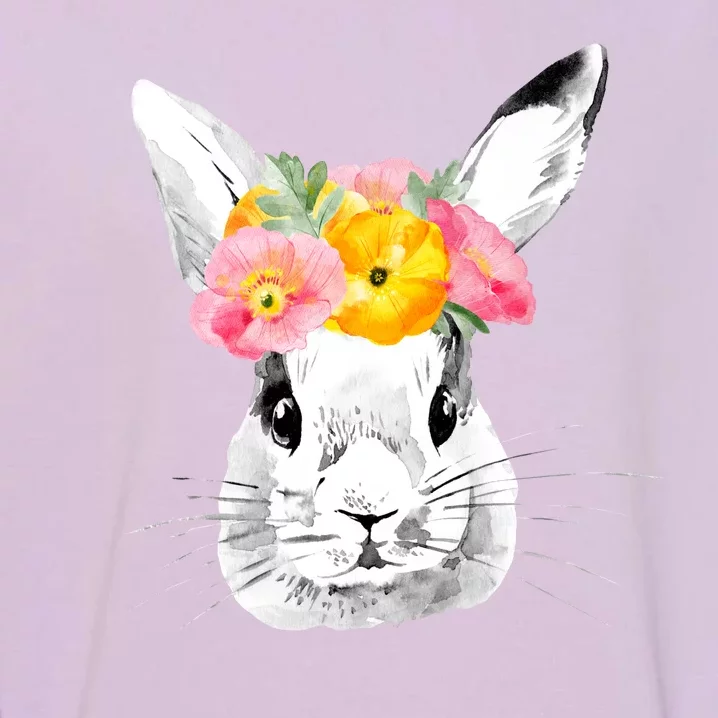 Easter Female Bunny Holiday Garment-Dyed Sweatshirt