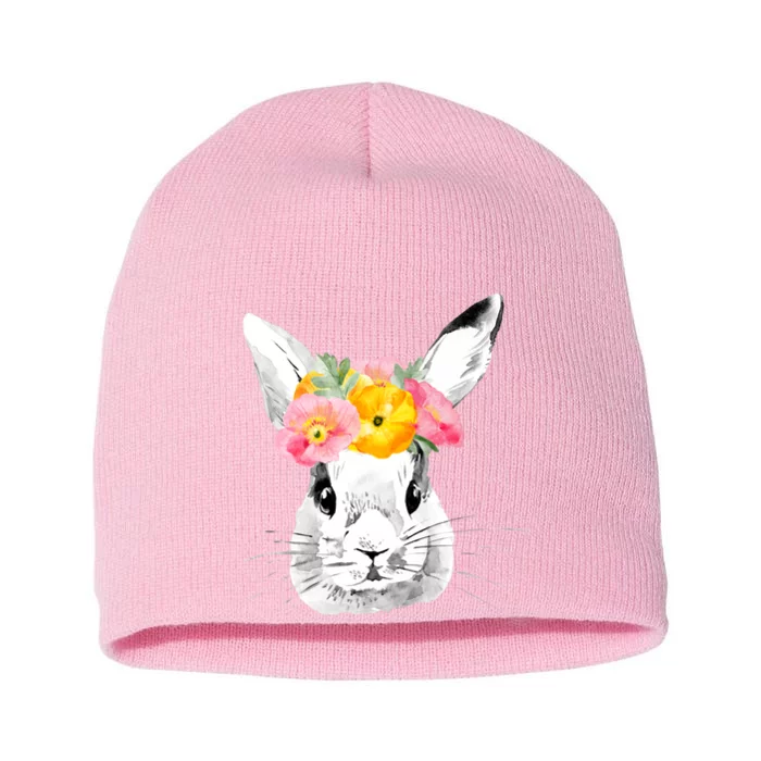 Easter Female Bunny Holiday Short Acrylic Beanie