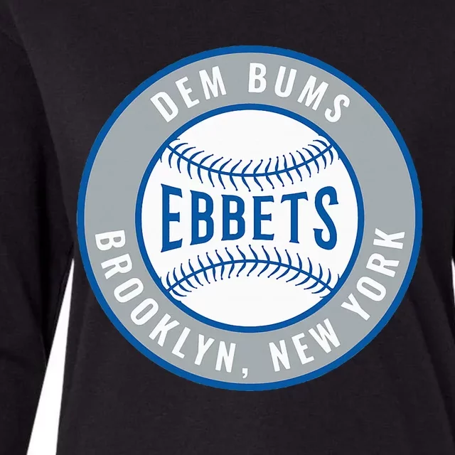 Ebbets Field Brooklyn New York Womens Cotton Relaxed Long Sleeve T-Shirt