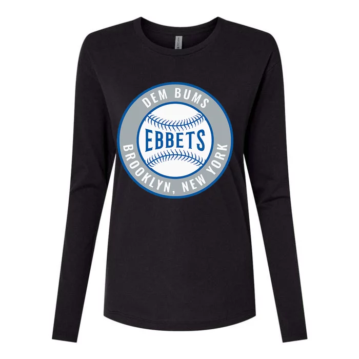 Ebbets Field Brooklyn New York Womens Cotton Relaxed Long Sleeve T-Shirt