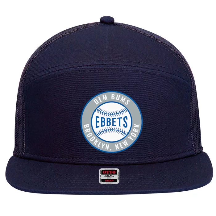 Ebbets Field Brooklyn New York 7 Panel Mesh Trucker Snapback Hat