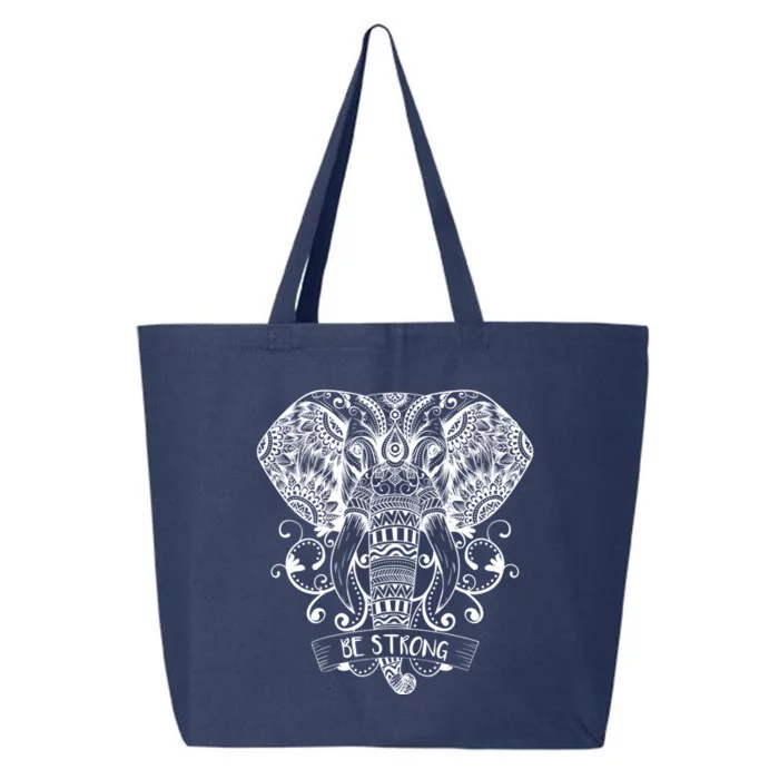 Elephant Face Be Strong Energy Dala And Yoga Meditation Gift 25L Jumbo Tote