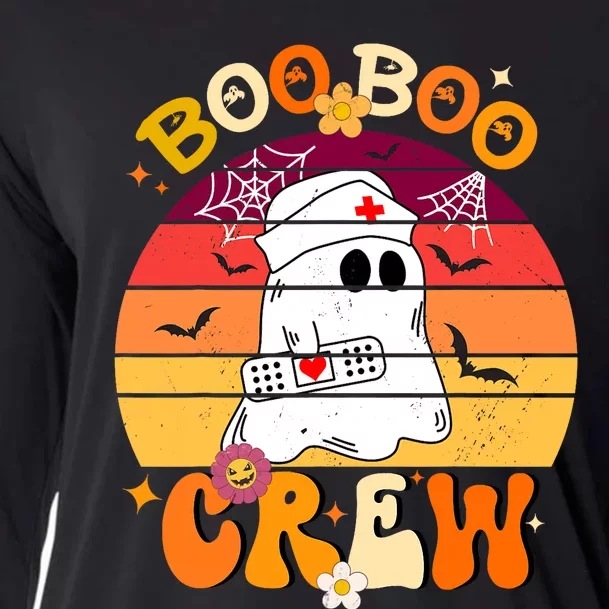 Etro Funny Boo Crew Ghost Halloween Paramedic Nurse Cooling Performance Long Sleeve Crew