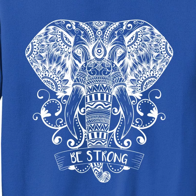 Elephant Face Be Strong Energy Dala And Yoga Meditation Cute Gift Sweatshirt