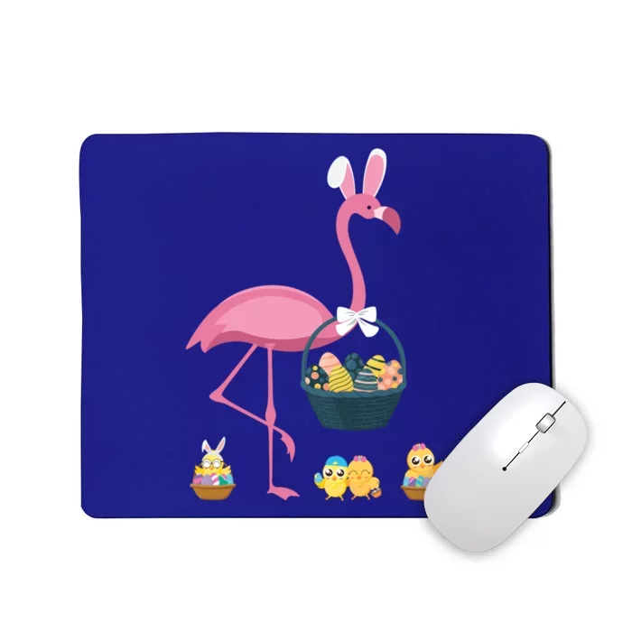 Easter Flamingo Basket Stuffer Rabbit Wading Bird Design Great Gift Mousepad