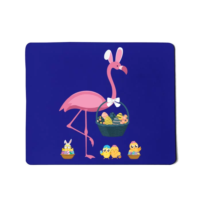 Easter Flamingo Basket Stuffer Rabbit Wading Bird Design Great Gift Mousepad