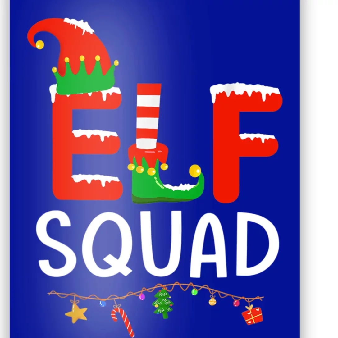 Elf Family Christmas Matching Pajamas Xmas Gift Squad Gift Poster