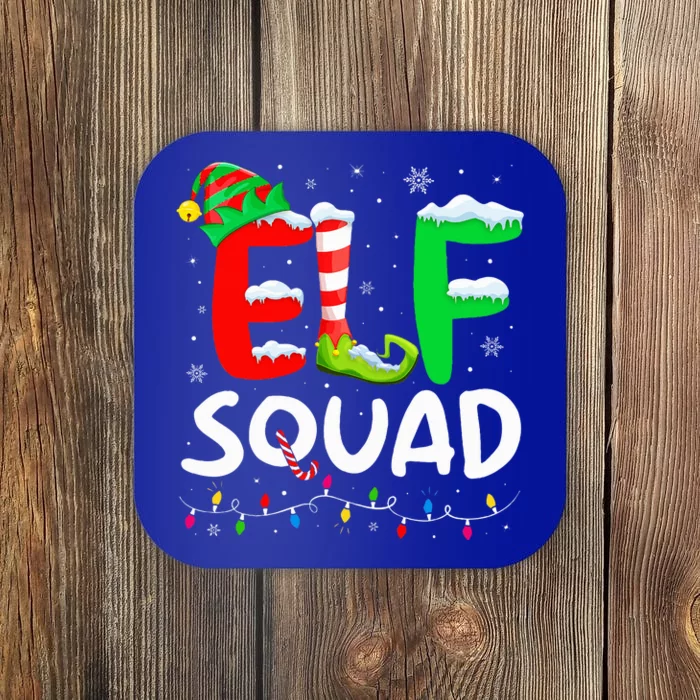 Elf Family Christmas Matching Pajamas Xmas Elf Squad Coaster