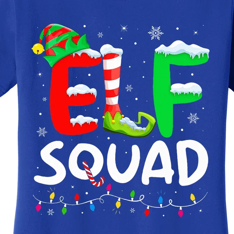 Elf Family Christmas Matching Pajamas Xmas Elf Squad Women's T-Shirt