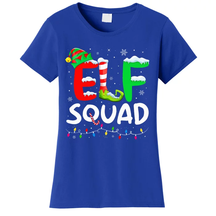 Elf Family Christmas Matching Pajamas Xmas Elf Squad Women's T-Shirt