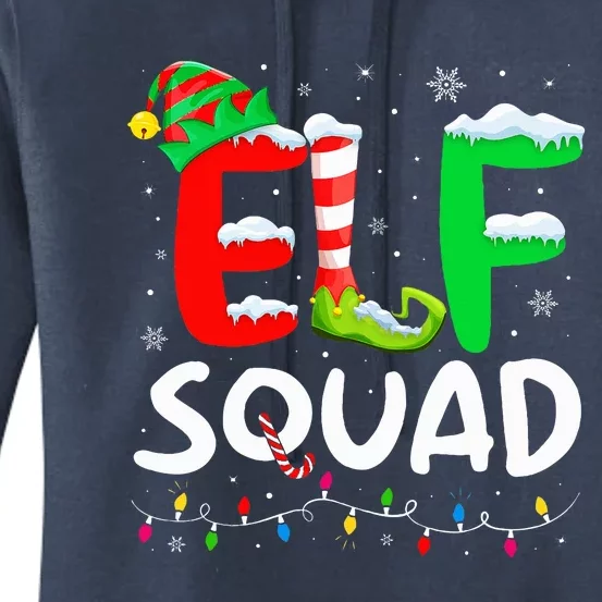 Elf Family Christmas Matching Pajamas Xmas Elf Squad Women's Pullover Hoodie