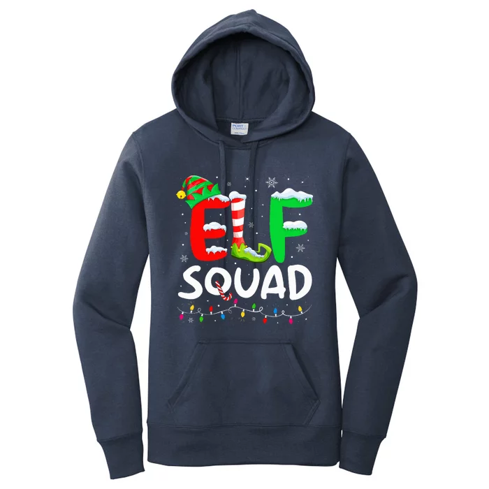 Elf Family Christmas Matching Pajamas Xmas Elf Squad Women's Pullover Hoodie