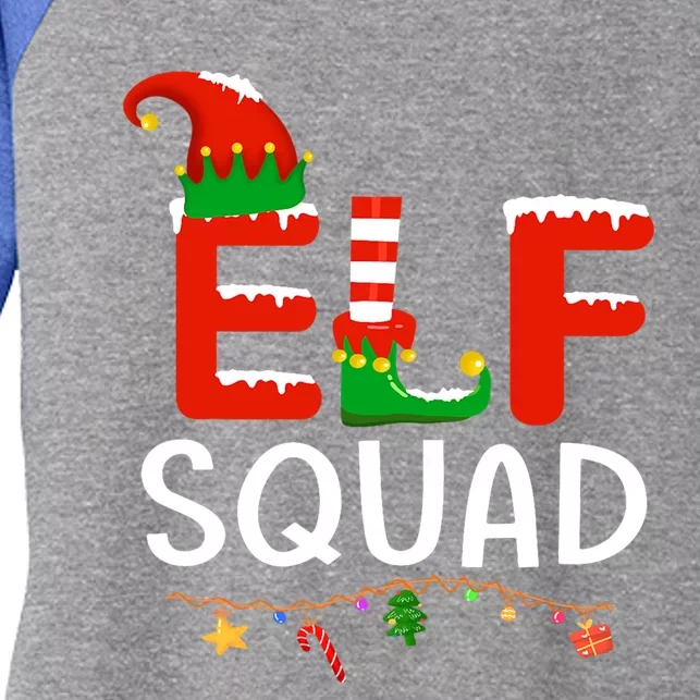 Elf Family Christmas Matching Pajamas Xmas Gift Elf Squad Gift Women's Tri-Blend 3/4-Sleeve Raglan Shirt