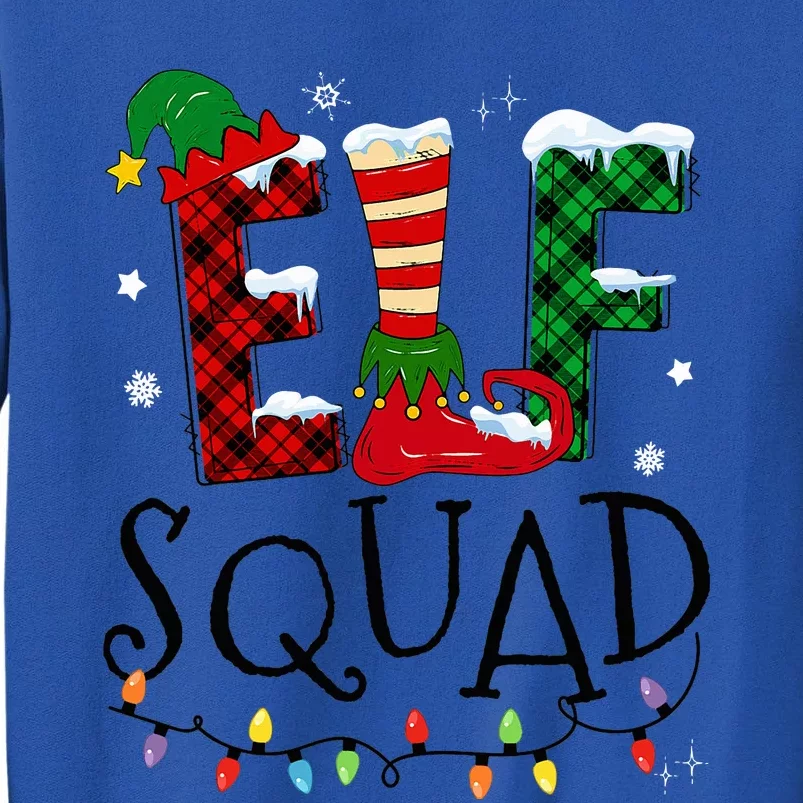 Elf Family Christmas Matching Pajamas Xmas Elf Squad Tall Sweatshirt