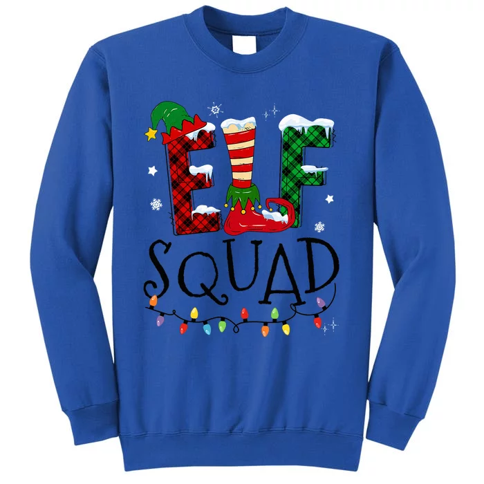 Elf Family Christmas Matching Pajamas Xmas Elf Squad Tall Sweatshirt