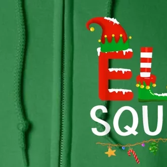 Elf Family Christmas Matching Pajamas XMas Elf Squad Full Zip Hoodie