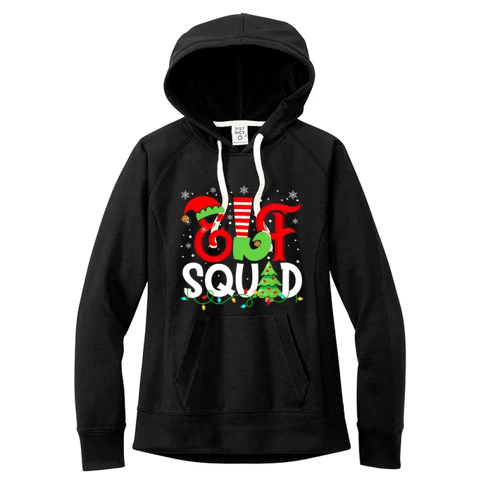 Elf Family Christmas Matching Pajamas Xmas Elf Squad Women's Fleece Hoodie