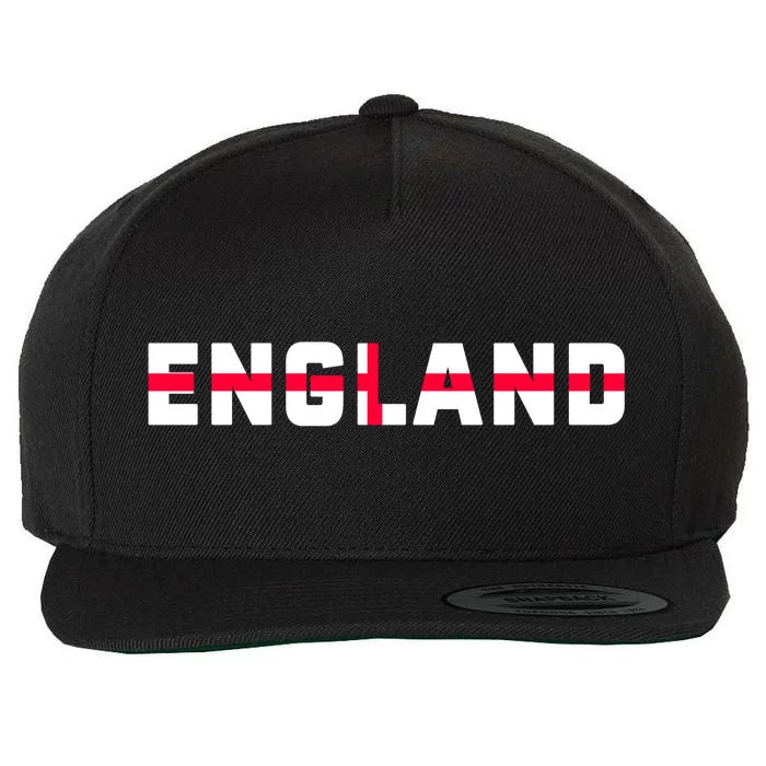 England Flag Classic Logo Wool Snapback Cap