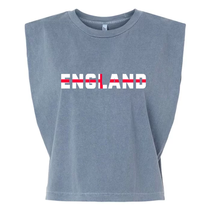 England Flag Classic Logo Garment-Dyed Women's Muscle Tee