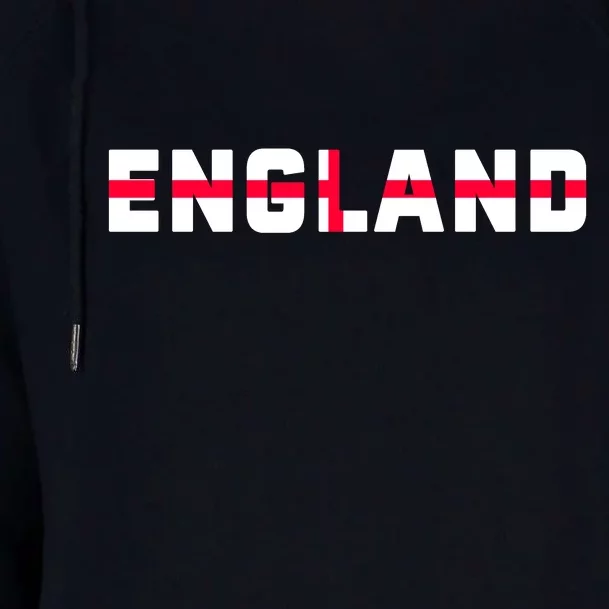 England Flag Classic Logo Womens Funnel Neck Pullover Hood