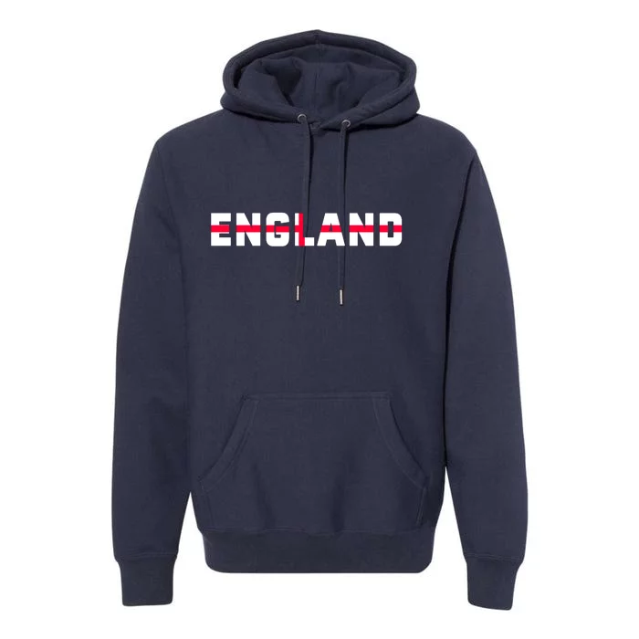 England Flag Classic Logo Premium Hoodie